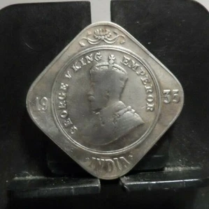 ZIRKULIERT 1935 2 ANNAS INDIEN MÜNZE (50719)1 - Bild 1 von 3