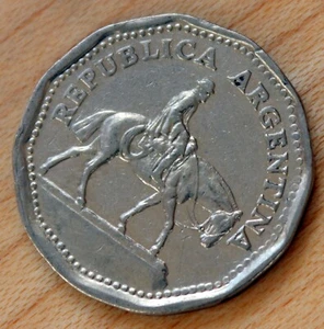 1963 Argentina 10 Pesos Gaucho - Picture 1 of 4