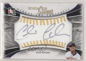 2011 ITG Heroes and Prospects Between the Seams Gold Stitch /19 Cito Culver Auto