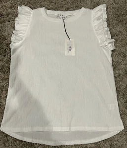 NWT Anthropologie THML Women’s Joselyn Top Medium Ruffle Cap Sleeves $68.00 - Picture 1 of 11