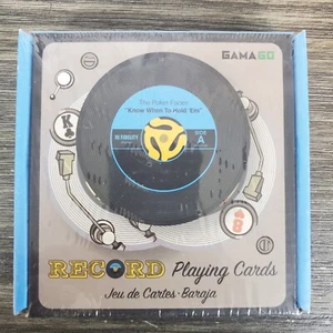 Ode To Vinyl Record Round Playing Cards - NEW, SEALED Music Lovers Gift Idea - Imagen 1 de 4