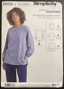 Prendas para el torso Simplicity Pattern #8658 Xxs-Xxl SIN CORTAR - Imagen 1 de 4