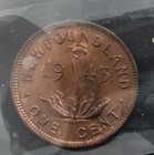 Canada 1943 C Newfoundland Small Cent George VI  MS63 RED