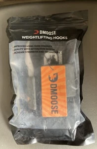 DMoose Gewichthebehaken Paar Handgriff Unterstützung Handschlaufen schwarz flach - Bild 1 von 3