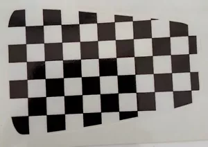 Checks mirror sticker Mods Vespa Lambretta Scooter camper van Sticker - Picture 1 of 1