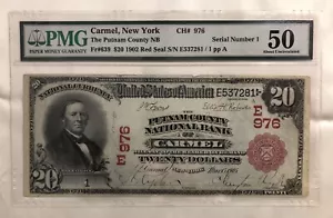 1902 National Bank Note, Carmel NY. Serial #1 - Picture 1 of 3