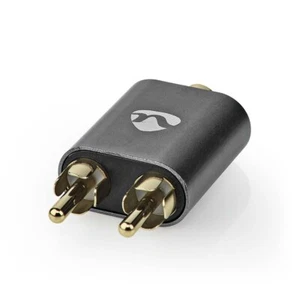 Adattatore Audio Stereo 2x Connettore RCA | Femmina 3,5mm | Placcato Oro | Alluminio - Foto 1 di 2