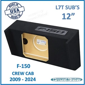 Ford F150 2009-2024 Crew Cab 12 Single Subwoofer Enclosure L7T Solo Baric - Picture 1 of 4