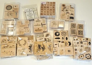 Large Lot ~ Rubber Stamps Stampin Up Over 120 Stamps Lot - Picture 1 of 16