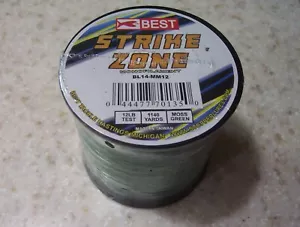 Best Strike Zone 12 Lb Test Fishing Line BL14-MM MOSS GREEN 12 0.35MM 1140 YARDS - Picture 1 of 6