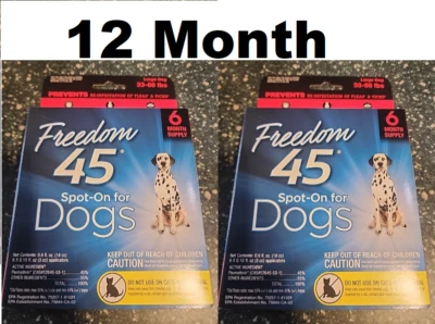 Control de pulgas Freedom 45 Spot On mediano - perros grandes 33-66 libras - 12 meses Foto 1 de 4
