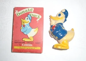 Jabón Pato Donald novedad Cussons años 50 en caja ~ bajo licencia de Walt Disney - Imagen 1 de 12