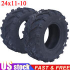 Set Of 2 Atv Tires 24X11-10 24X11x10 6Pr Utv Off-Road All Terrain Tire 6 Ply Tl