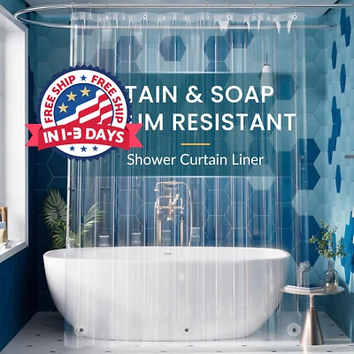 Forro de cortina de ducha extra largo de 72x84 pulgadas para baño,,,, Foto 1 de 4
