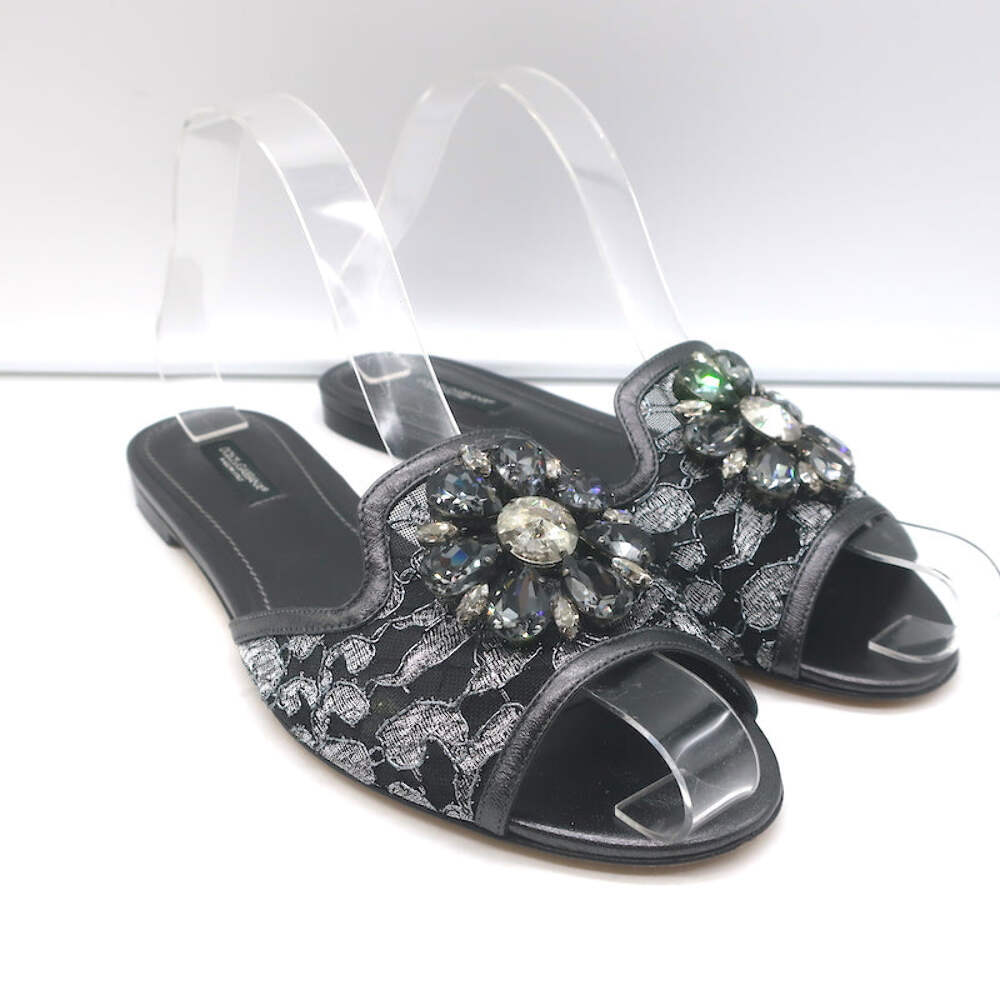 Dolce&Gabbana Flat (Under 1 in) Slide Sandals for Women for