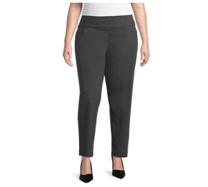 Women's Plus Size Straight Leg Millennium Pant - Terra & Sky, Gray, 1X (16W-18W) - Picture 1 of 8
