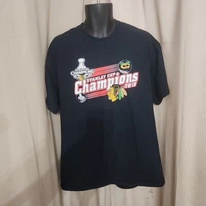 T-Shirt Chicago Blackhawks 2013 Stanley Cup Champions Gildan Baumwolle XL  - Bild 1 von 6