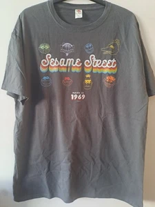 OFFICIAL VINTAGE SESAME STREET T-SHIRT - GREY, SIZE LARGE - 2005 PRINT - Bild 1 von 4