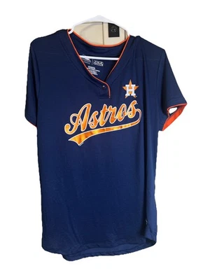 Houston Astros Baseball MLB Women's Short Sleeve Shirt Sz XL - Image 1 of 4