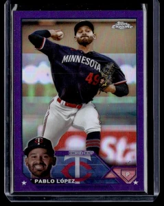 2023 TOPPS CHROME UPDATE PURPLE PABLO LÓPEZ 039/250 MINNESOTA TWINS #USC63 - Picture 1 of 2