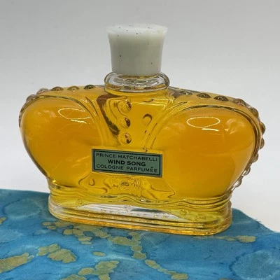 Prince Matchabelli Wind Song Crown Botella Splash Perfume 4 OZ Original Vintage Foto 1 de 4