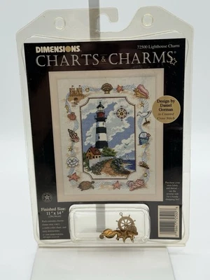 Dimensions Charts & Charms 72500 LIGHTHOUSE CHARM Design by Daniel Gorman NOS - Image 1 of 2