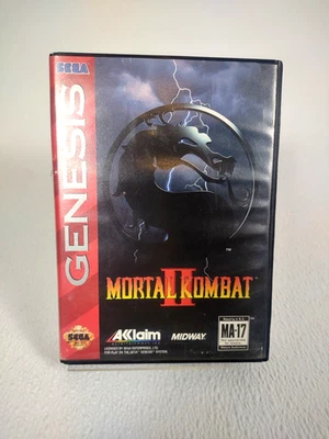 Mortal Kombat II 2 (Sega Genesis, 1994) Game In Box /  No Manual - Image 1 of 4