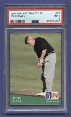 1991 JOHN DALY ROOKIE PSA 9 MINT PRO SET PGA TOUR SHARP COLOR BEAUTY (#93) RZC - Image 1 of 3