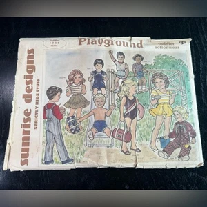 Sunrise Designs Playground Pattern- toddler sizes 1-4 sewing pattern vintage 88 - Picture 1 of 5