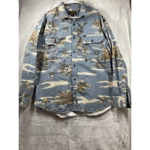 Filson Field Flannel Shirt Brushed Cotton Heavyweight Duck Pattern SIZE XL EUC - Picture 1 of 17