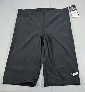 Speedo Jammer Men's Black POWER FLEX ECO Performance Racing Swim Size 32 - Picture 1 of 3