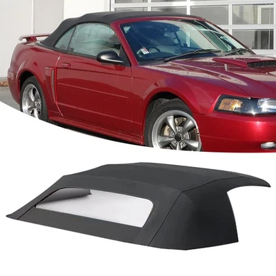 Convertible Soft Top Fits1994-2004 Ford Mustang w/DOT Plastic Window Vinyl Black Foto 1 de 4