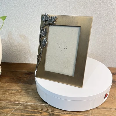 Marco de fotos Burnes of Boston acabado bronce rama con hojas vintage 1998 Foto 1 de 4