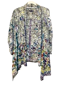 Nnamdi Ibenagu Spirit Of Courage Women’s MEDIUM Open Cardigan Kimono Top African - Picture 1 of 10
