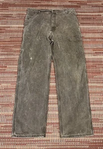 Carhartt Carpenter Canvas Pants Workwear 40x34 Made In USA B12-CHT - Picture 1 of 12