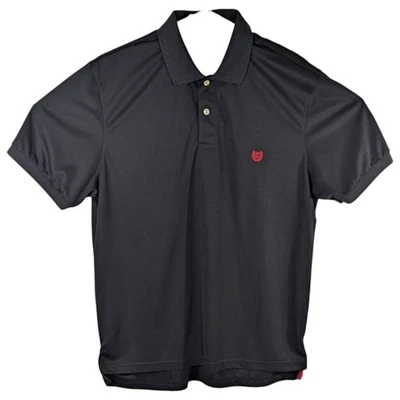 Camisa polo de golf Chaps para hombre grande negra transpirable elástica Foto 1 de 4