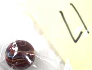 Vintage Marmor 3/4" in rot weinrot burgund schwarz Wirbelglas eine echte Schönheit B131 - Bild 1 von 3