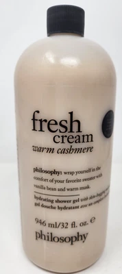 Philosophy Fresh Cream Warm Cashmere Hydrating Shower Gel 32 Oz + pump NEW - Image 1 of 4