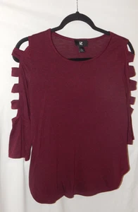 Maniche Iz Byer Maroon 3/4 con disegno ritagliato Taglia S - Ottime condizioni - Foto 1 di 3