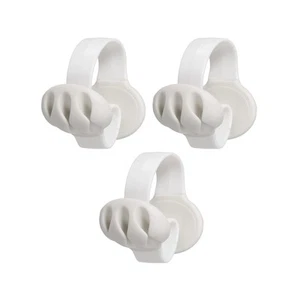 Cable Clips, 3 Pcs Desk Cord Organizer Wire Holders, White - Photo 1/6