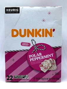 Dunkin POLAR PEPPERMINT & White Chocolate 22 Keurig K-Cups LIMITED EDITION - Bild 1 von 5