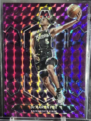 2023-24 Panini Mosaic - De'Aaron Fox #163 Purple Mosaic /99 Sacramento Kings  - Image 1 of 2