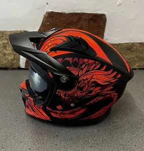 AXXIS 980 HUNTER SV TWO WAY HELMET LARGE ONI B5 MATT RED SIZE LARGE - Picture 1 of 7