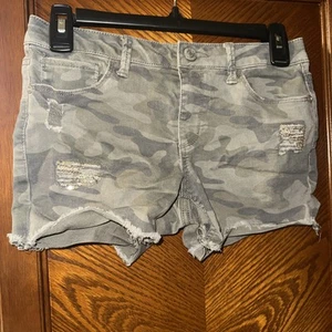 Girls Mudd Sz 14 Camo Cutoff Adjustable Shorts - Picture 1 of 10
