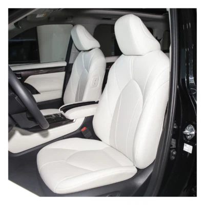 FUNDA DE CUERO ASIENTO DE COCHE PERSONALIZADO MOTOPTES PARA TOYOTA HIGHLANDER 2005-2024 5-7 ASIENTOS Foto 1 de 4