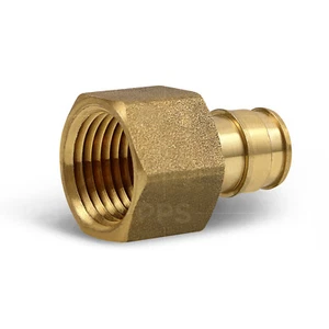 Pex-A 1" x 1" Female Threaded Expansion Fitting, F1960 Brass FIP Adapter - Picture 1 of 8