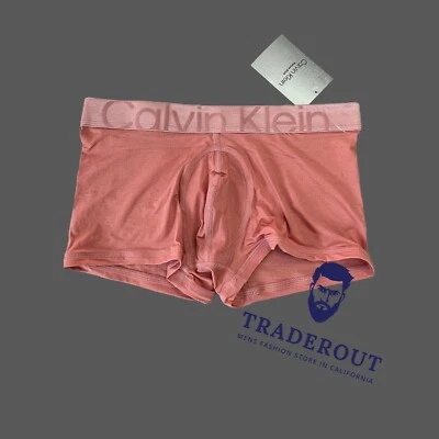 Calvin Klein CK Hombre Desteñido Naranja Contorneado Bolsa Microfibra Tronco Ropa Interior S M Foto 1 de 4