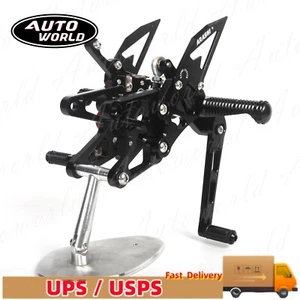 Reposapiés ajustable negro para BMW S1000R 2013 2014 2015 2016 Racing - Imagen 1 de 14