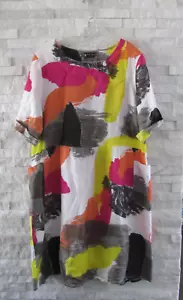 Bella Amore Italy buntes Art-to-Wear Leinen Lagenlook Kleid Alembika-esque S M - Bild 1 von 7