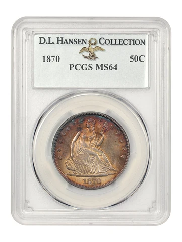 1870 50c PCGS MS64 ex: D.L. Hansen Cover